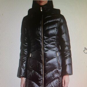 NWOT Via Spiga Black Puffer Coat